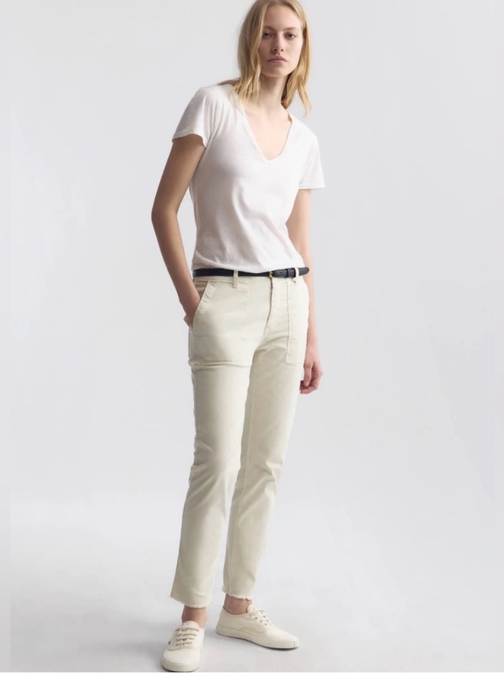 Nili Lotan Jenna Pant in Eggshell White